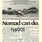NOMAD AEROMARITIME - NOMAD CAN DO PRINT AD -  AUSTRALIAN STOL AIRCRAFT