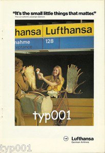 LUFTHANSA - 1980 - MOOSE HORNS PRINT AD