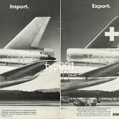 SWISSAIR - 1979 - DC-10 IMPORT & EXPORT PRINT AD