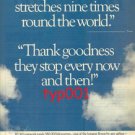KLM - 1985 - KLM'S NETWORK STRETCHES NINE TIMES AROUND THE WORLD  PRINT AD