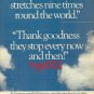 KLM - 1985 - KLM'S NETWORK STRETCHES NINE TIMES AROUND THE WORLD  PRINT AD
