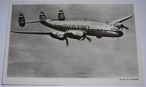 KLM - 1947 LOCKHEED CONSTELLATION PH-TAU REAL PHOTO POSTCARD