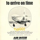AIR INTER - 1973 - LESS TIME TO ARRIVE ON TIME PRINT AD