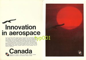 CANADA 1973 - INNOVATION IN AEROSPACE PRINT AD - ITALIAN AEROSPACE INDUSTRY AD