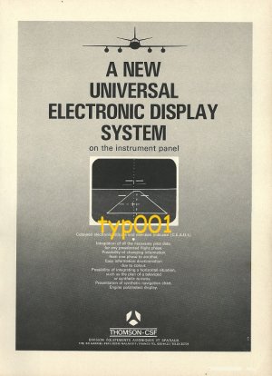 THOMSON CSF -1973 - COLOR ELECTRONIC DISPLAY CEADI PRINT AD