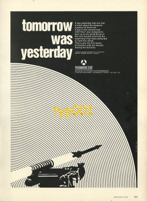 THOMSON CSF - 1973 CROTALE MISSILES PRINT ADS