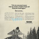 SAAB 1973 VIGEN FIGHTER JET PRINT AD