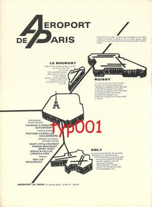 AEROPORT DE PARIS - 1972 - ROISSY, LE BOURGET, ORLY PRINT AD
