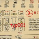 TURKISH AIRLINES - BOEING B737-400 SAFETY CARD - 01