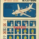 TURKISH AIRLINES - 2000 - BOEING B737-800 SAFETY CARD - 04