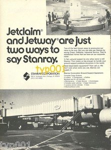 STANRAY - 1973 - JETCLAIM AND JETWAY ARE JUST TWO WAYS TO SAY STANRAY PRINT AD