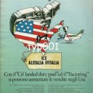 ALITALIA - IFITALIA - ICE -1984 COURIER CARGO TO USA STATES WIDE PRINT AD