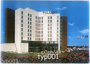 HILTON INTL SCHIPOL AMSTERDAM AIRPORT HOLLAND POSTCARD