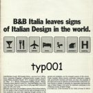 B&B ITALIA - 1984 LEAVES SIGNS OF ITALIAN DESIGN IN THE WORLD PRINT AD