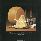 PARMIGIANO REGGIANO - 1984 GENUINE ITALIAN PARMESAN CHEESE PRINT AD