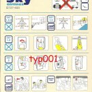 SKY AIRLINES - BOEING B737-400 SAFETY CARD - 1 - BANKRUPT TURKISH AIRLINE