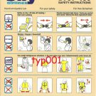 SKY AIRLINES - BOEING B737-400 SAFETY CARD - 2 - BANKRUPT TURKISH AIRLINE