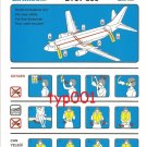 SKY AIRLINES - BOEING B737-800 SAFETY CARD - BANKRUPT TURKISH AIRLINE
