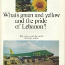 TMA LEBANON - 1975 - WHAT'S GREEN AND YELLOW AND THE PRIDE OF LEBANON PRINT AD