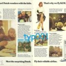 KLM - 1975 - TINEKE WORKED DUTCH WONDERS WITH THE KIDS PRINT AD