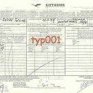LUFTHANSA - 1959 - TURKEY DECLARATION OF VALUABLES