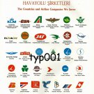 DHMI TURKISH STATE AIRPORTS AUTHORITY - 1986 - THE AIRLINES SERVED PRINT AD