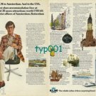 KLM - 1973 - I FLEW KLM TO AMSTERDAM AND TO THE USA PRINT AD