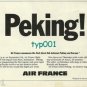 AIR FRANCE - 1973 - PARIS - PEKING FIRST FLIGHT PRINT AD