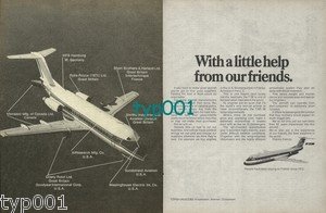 FOKKER - 1973 - WITH A LITTLE HELP FROM OUR FRIENDS PRINT AD