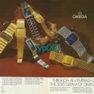 OMEGA - 1973 - THROUGH AN EMERALD CUT CRYSTAL SOFT GLEAM OF PRECISION PRINT AD