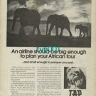 TAP PORTUGESE AIRLINES - 1973 - BIG ENOUGH TO PLAN YOUR AFRICAN TOUR PRINT AD