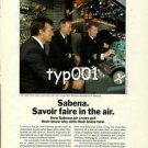 SABENA - 1985 - EXPERTISE SAVOIR FAIRE IN THE AIR PILOT TRAINING PRINT AD