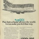PAN AM - 1974 - AT HOME ALL OVER THE WORLD PRINT AD