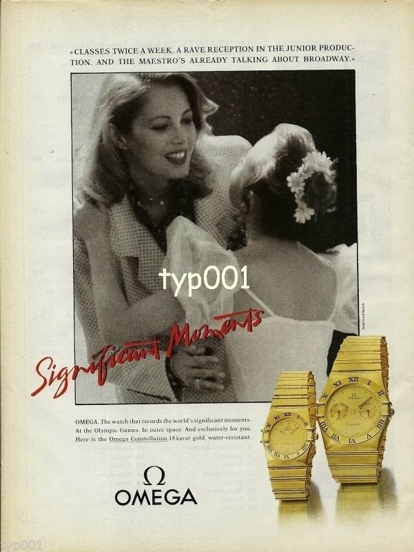 OMEGA - 1990 - SIGNIFICANT MOMENTS - MAESTRO TALKING ABOUT BROADWAY PRINT AD