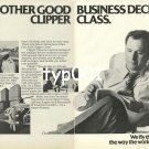 PAN AM - 1980 - ANOTHER GOOD BUSINESS DECISION CLIPPER CLASS B&W PRINT AD