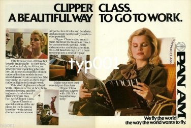 PAN AM - 1980 - CLIPPER CLASS A BEAUTIFUL WAY TO GO TO WORK PRINT AD