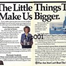 PAN AM - 1985 - IT'S THE LITTLE THINGS THAT MAKE US BIGGER PRINT AD