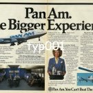 PAN AM - 1985 - THE BIGGER EXPERIENCE PRINT AD