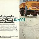 MERCEDES BENZ - 1973 MERCEDES TRUCKS SPEAK UNIVERSAL LANGUAGE: QUALITY PRINT AD