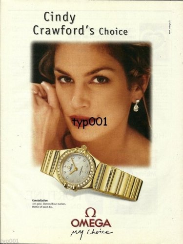 OMEGA - 2000 - CINDY CRAWFORD'S CHOICE PRINT AD - 03