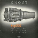DE HAVILLAND - 1952  GHOST  POWER UNIT OF THE COMET JET AIRLINER BROCHURE BOAC
