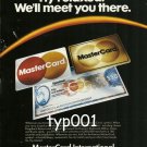 MASTERCARD - 1984 FLY RELAXED WE'LL MEET YOU THERE PRINT AD