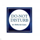 DELTA AIRLINES - 1980s DO NOT DISTURB STICKER LABEL