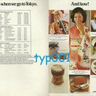 JAL JAPAN AIR LINES - 1975 THIS IS WHEN WE GO TO TOKYO & HOW PRINT AD TIMETABLE