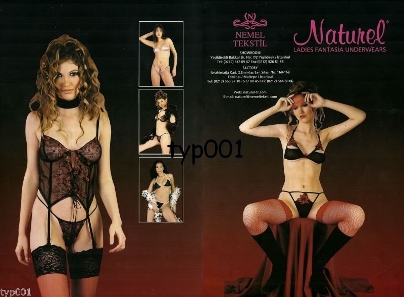 NATUREL - 2003 FANTASIA UNDERWEAR GARTER LINGERIE HOSIERY TURKISH PRINT AD