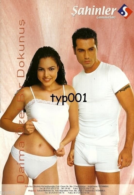 SAHINLER 2003 LINGERIE UNDERWEAR FOR MEN & WOMEN TURKISH PRINT AD