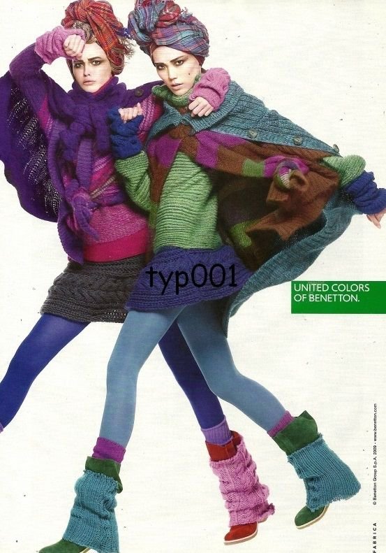 BENETTON - 2009 - UNITED COLORS OF BENETTON COLORFUL TRICOT AND HOSIERY PRINT AD