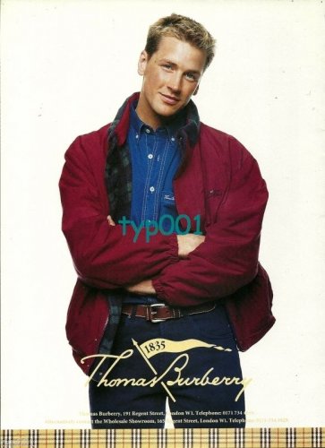 THOMAS BURBERRY - 1996 - MEN'S FASHION PRINT AD