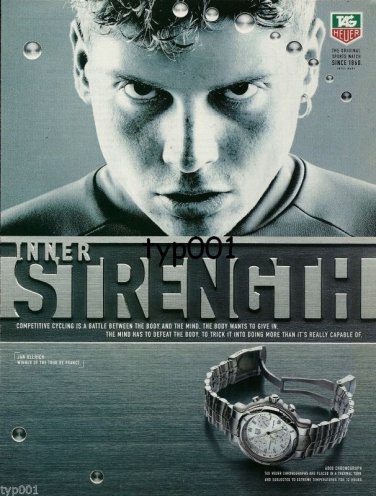 TAG HEUER - 1998 - JAN ULRICH WINNER OF THE TOUR DE FRANCE PRINT AD