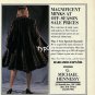 MICHAEL HENNESSY FURS - 1992 - LADY IN MINK FUR COAT PRINT AD